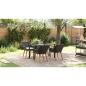 Preview: Garten Essgruppe mit Kissen 5 pcs Schwarz Poly-Rattan