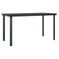 Preview: Garten Essgruppe mit Kissen 5 pcs Schwarz Poly-Rattan