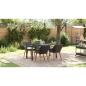 Preview: Garten Essgruppe mit Kissen 5 pcs Schwarz Poly-Rattan