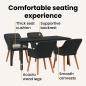 Preview: Garten Essgruppe mit Kissen 5 pcs Schwarz Poly-Rattan