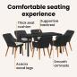Preview: Garten Essgruppe mit Kissen 7 pcs Schwarz Poly-Rattan