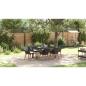 Preview: Garten Essgruppe mit Kissen 7 pcs Schwarz Poly-Rattan