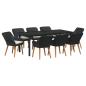 Preview: 9-teilige Garten Essgruppe Schwarzes Poly Rattan
