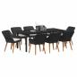 Preview: 9-teilige Garten Essgruppe Schwarzes Poly Rattan