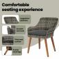 Preview: Garten Essgruppe mit Kissen 3 pcs Grau Poly-Rattan