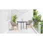 Preview: Garten Essgruppe mit Kissen 3 pcs Grau Poly-Rattan