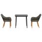 Preview: 3-teiliges Garten Essset Grau Poly Rattan