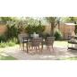 Preview: 5-teilige Garten Essgruppe Grau Poly Rattan