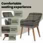 Preview: 5-teilige Garten Essgruppe Grau Poly Rattan