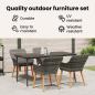 Preview: 5-teiliges Garten Essset Grau Poly Rattan
