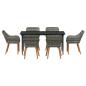 Preview: 7-teiliges Garten-Dining-Set Grau Poly Rattan
