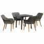 Preview: 5-teiliges Garten Essset Grau Poly Rattan