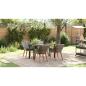 Preview: Garten Essgruppe mit Kissen 5 pcs Grau Poly-Rattan