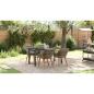 Preview: 5-teiliges Garten-Essset in Grau Poly Rattan