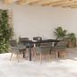 Preview: 7-teiliges Garten-Esstisch-Set Graues Poly Rattan