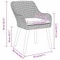 Preview: 7-teiliges Gartenspeiseset Grau Poly-Rattan