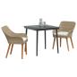 Preview: Garten Essgruppe mit Kissen 3 pcs Beige Poly-Rattan
