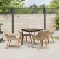 Preview: 5-teilige Garten Essgruppe Beige Poly Rattan