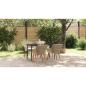 Preview: Garten Essgruppe mit Kissen 5 pcs Beige Poly-Rattan