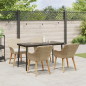 Preview: Garten Essgruppe mit Kissen 5 pcs Beige Poly-Rattan