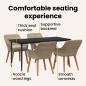 Preview: Garten Essgruppe mit Kissen 5 pcs Beige Poly-Rattan