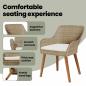 Preview: Garten Essgruppe mit Kissen 3 pcs Beige Poly-Rattan