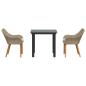 Preview: Garten Essgruppe mit Kissen 3 pcs Beige Poly-Rattan
