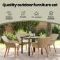 Preview: Garten Essgruppe mit Kissen 5 pcs Beige Poly-Rattan