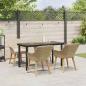 Preview: 5-teiliges Gartentischset Beige Poly Rattan