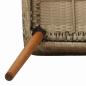 Preview: 7-teiliges Garten Essset Beige Poly Rattan