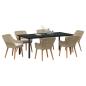 Preview: Garten Essgruppe mit Kissen 7 pcs Beige Poly-Rattan