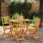 Preview: ARDEBO.de - 4-teiliges Faltbares Garten Bistro Set aus massivem Akazienholz, Faltbarer Gartentisch Rechteckig 100x55x75 cm aus massivem Akazienholz, Faltbare Gartenstühle 2 Stück 36x46x85 cm aus massivem Akazienholz