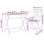 Preview: 4-teiliges Faltbares Garten Bistro Set aus massivem Akazienholz, Faltbarer Gartentisch Rechteckig 100x55x75 cm aus massivem Akazienholz, Faltbare Gartenstühle 2 Stück 36x46x85 cm aus massivem Akazienholz
