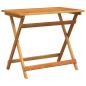 Preview: 4-teiliges Faltbares Garten Bistro Set aus massivem Akazienholz, Faltbarer Gartentisch Rechteckig 100x55x75 cm aus massivem Akazienholz, Faltbare Gartenstühle 2 Stück 36x46x85 cm aus massivem Akazienholz
