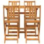 Preview: 4-teiliges Faltbares Garten Bistro Set aus massivem Akazienholz, Faltbarer Gartentisch Rechteckig 100x55x75 cm aus massivem Akazienholz, Faltbare Gartenstühle 2 Stück 36x46x85 cm aus massivem Akazienholz