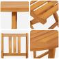 Preview: 3-teiliges faltbares Garten Bistro Set aus massivem Akazienholz, Faltbarer Gartentisch halbkreisförmig 78x46x75 cm aus massivem Akazienholz, Faltbare Gartenstühle 2 Stück 36x46x85 cm aus massivem Akazienholz