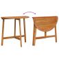 Preview: 3-teiliges faltbares Garten Bistro Set aus massivem Akazienholz, Faltbarer Gartentisch halbkreisförmig 78x46x75 cm aus massivem Akazienholz, Faltbare Gartenstühle 2 Stück 36x46x85 cm aus massivem Akazienholz