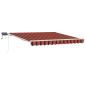 Preview: manuelle einziehbare Markise mit LED Orange und Braun 300x250 cm