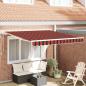 Preview: ARDEBO.de - Automatische einziehbare Markise in Orange und Braun 300x250 cm