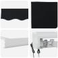 Preview: Schwarze 300x250 cm Automatische Einziehbare Markise, Markisenersatzstoff für 3x2.5 m Rahmen Schwarz