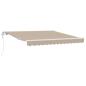 Preview: Automatische einziehbare Markise Beige 300x250 cm, Markisen-Ersatzgewebe für 3x2,5 m Rahmen Beige