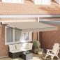 Preview: ARDEBO.de - Automatische Einziehbare Markise Beige 300x250 cm, Markisenersatzstoff für Rahmen 3x2.5 m Beige