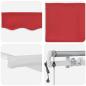 Preview: Automatische einziehbare Markise Rot 300x250 cm, Markisenersatzstoff für 3x2,5 m Rahmen Rot