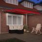 Preview: Automatische Einziehbare Markise mit LED Rot 300x250 cm, Markisen-Ersatzstoff für 3x2,5 m Rahmen Rot
