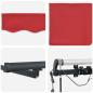 Preview: Automatische Einziehbare Markise mit LED Rot 300x250 cm, Markisen-Ersatzstoff für 3x2,5 m Rahmen Rot