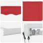 Preview: Automatische Einziehbare Markise Rot 300x250 cm, Markisenersatzstoff für 3x2,5 m Rahmen Rot