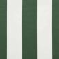 Preview: Manuelle einziehbare Markise Grün und Weiß 300x250 cm, Markisenersatzstoff für 3x2.5 m Rahmen Grün und Weiß