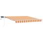 Preview: Manuelle Einziehbare Markise mit LED in Gelb und Orange 350x250 cm