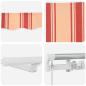 Preview: Manuelle Einziehbare Markise mit LED in Gelb und Orange 350x250 cm