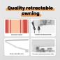 Preview: Ausziehbare Markise Gelb und Orange 350 x 250 x 165 cm